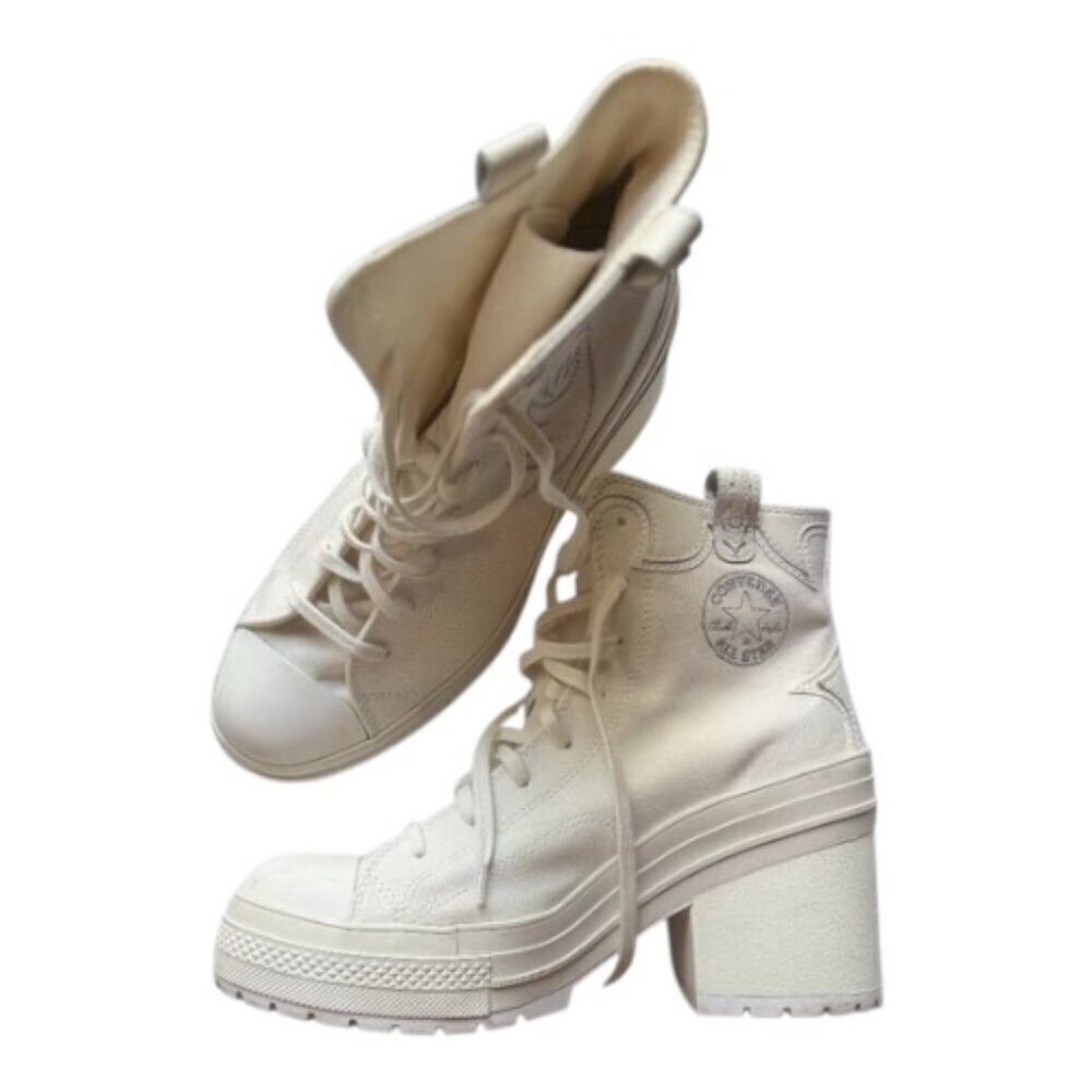 Converse Hi Platform Shoes Womens Size 12.5 White70 De Luxe Heel Western A10335C